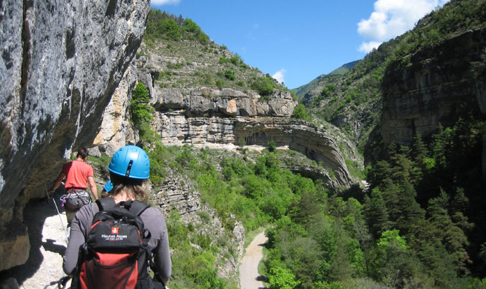 Via Ferrata Les Vires des Gorges Agnielles,  La Faurie